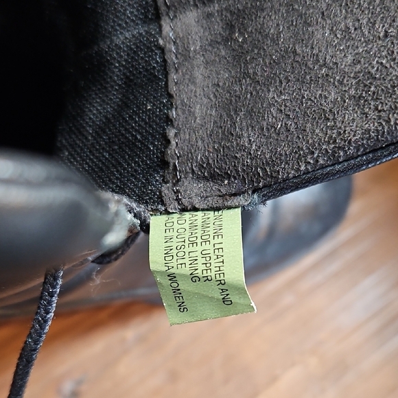 Timberland Women's Black Leather Lace-Up Heel Ankle Boots - Picture 3 of 3